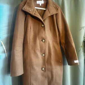 Calvin Klein Women's Tan Dress Coat